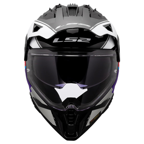 LS2-HELM BLAZE II RALLY W/SUNV RD/WH/BL 3XL 702-1127 6942141715044