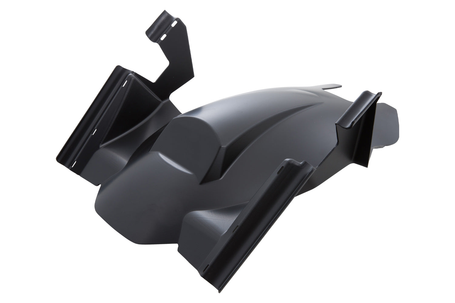 This splash guard protects the shock, along with shock mounts, swing arm, collector pipes and rear of the gearbox of the R 1200 RS LC.