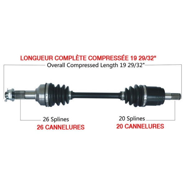 Kimpex - Complete Front Right Axle for Honda (HON-7029K)