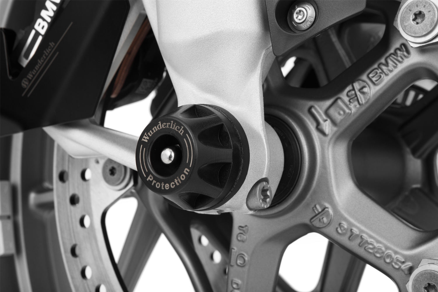 DoubleShock axle protection pads now also keep the front fork a safe distance from the asphalt and help prevent serious damage 