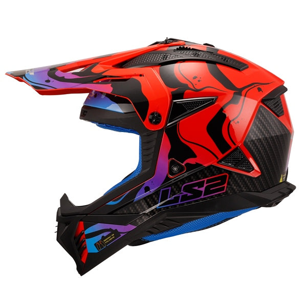 LS2-HELM GATE II WASH GLOSS RD/BL/PR 3XL LS2 708-1157 6942141719769