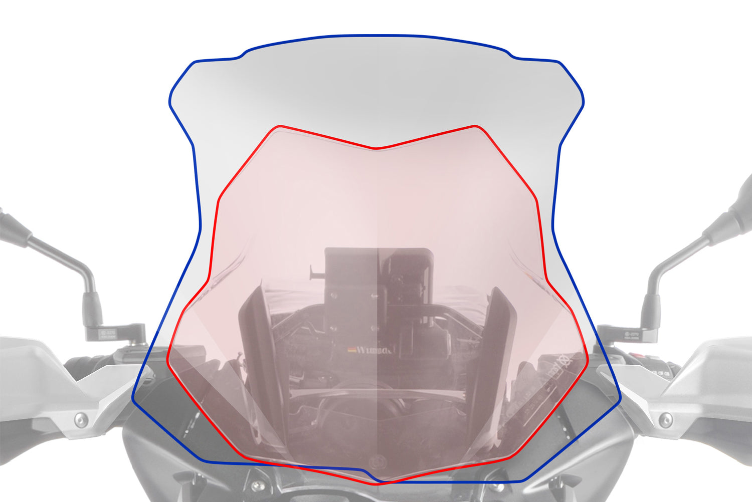 Wunderlich windshield »MARATHON« with Screen reinforcement  on both sides provides incomparable comfort when touring
