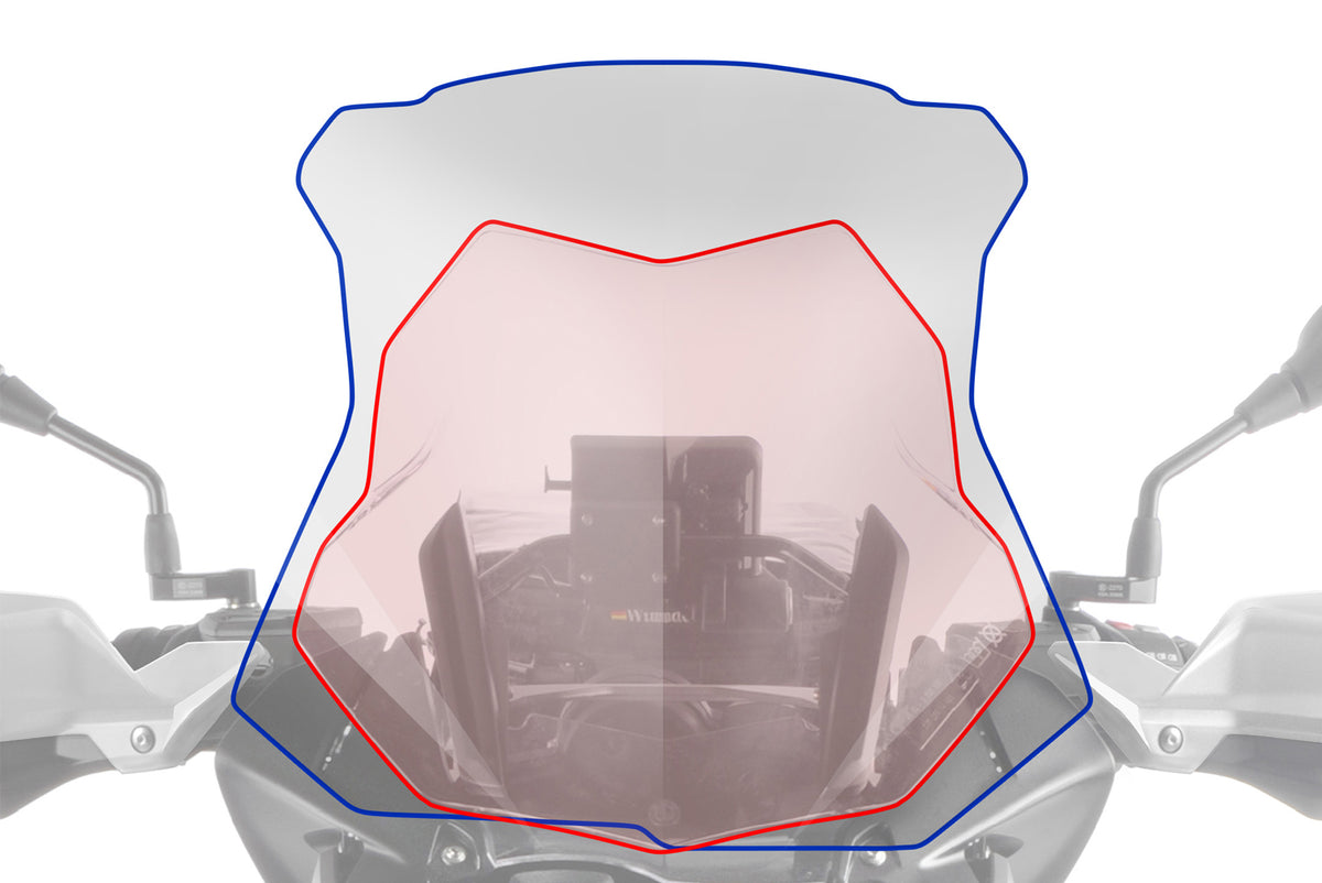 Wunderlich windshield »MARATHON« with Screen reinforcement  on both sides provides incomparable comfort when touring