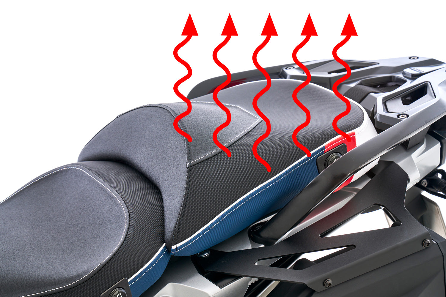 This heated ACTIVCOMFORT passenger seat is intended for motorcycles that were delivered without factory-installed seat heating