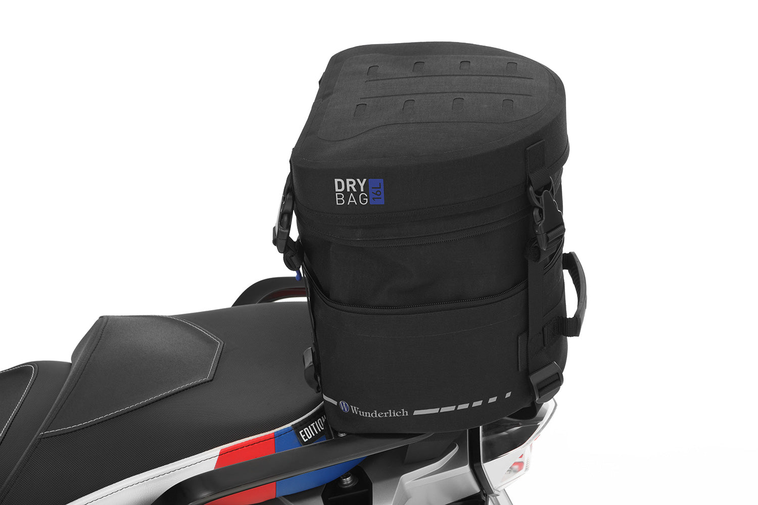 Multi-functional and compact bag can  either be attached to the luggage carrier of the passenger seat quickly and  simply