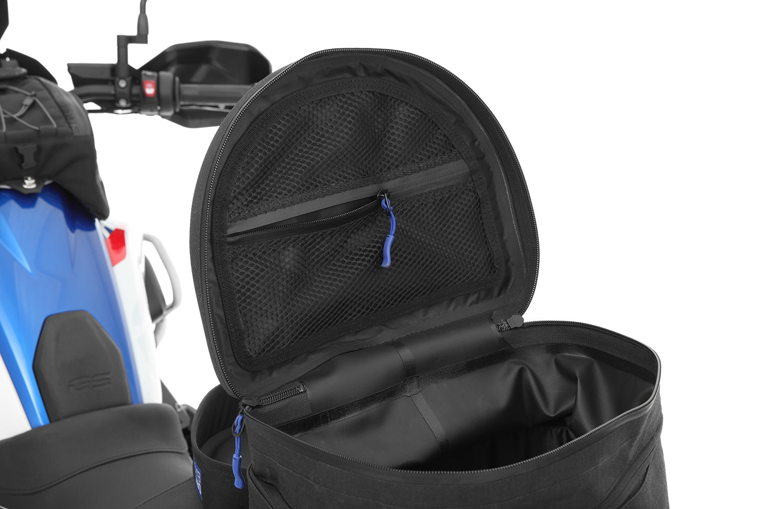 Multi-functional and compact bag can  either be attached to the luggage carrier of the passenger seat quickly and  simply