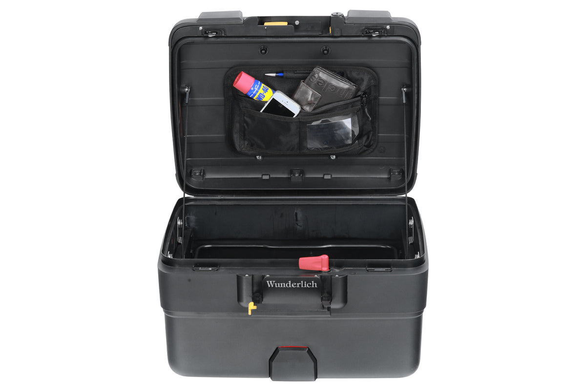 Now the side and top case lids can also be used for convenient and practical storage.