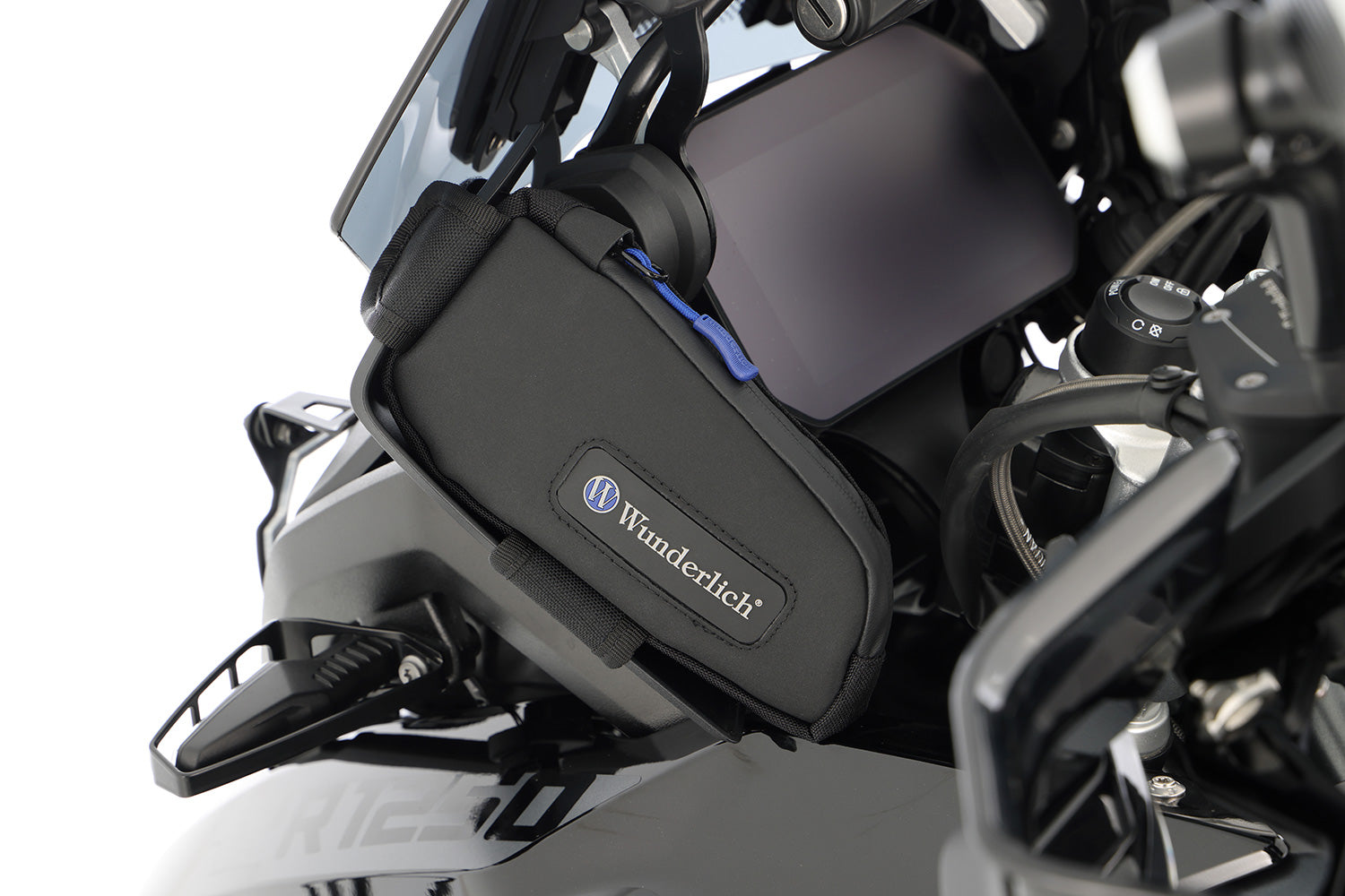 Two functional, cleverly arranged bags - designed specifically to fit the wind deflectors 