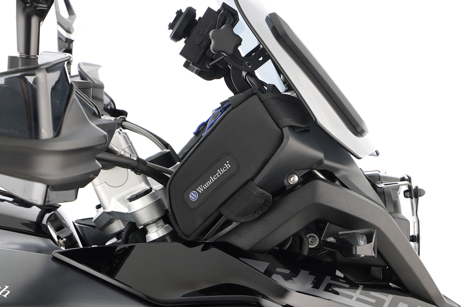 Two functional, cleverly arranged bags - designed specifically to fit the wind deflectors 