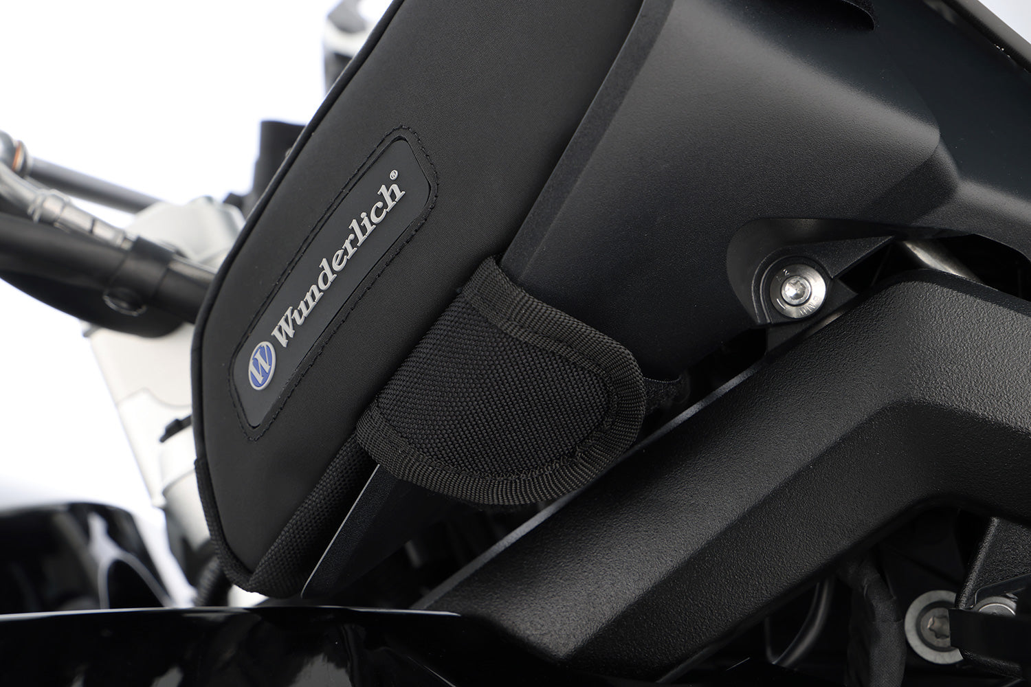 Two functional, cleverly arranged bags - designed specifically to fit the wind deflectors 