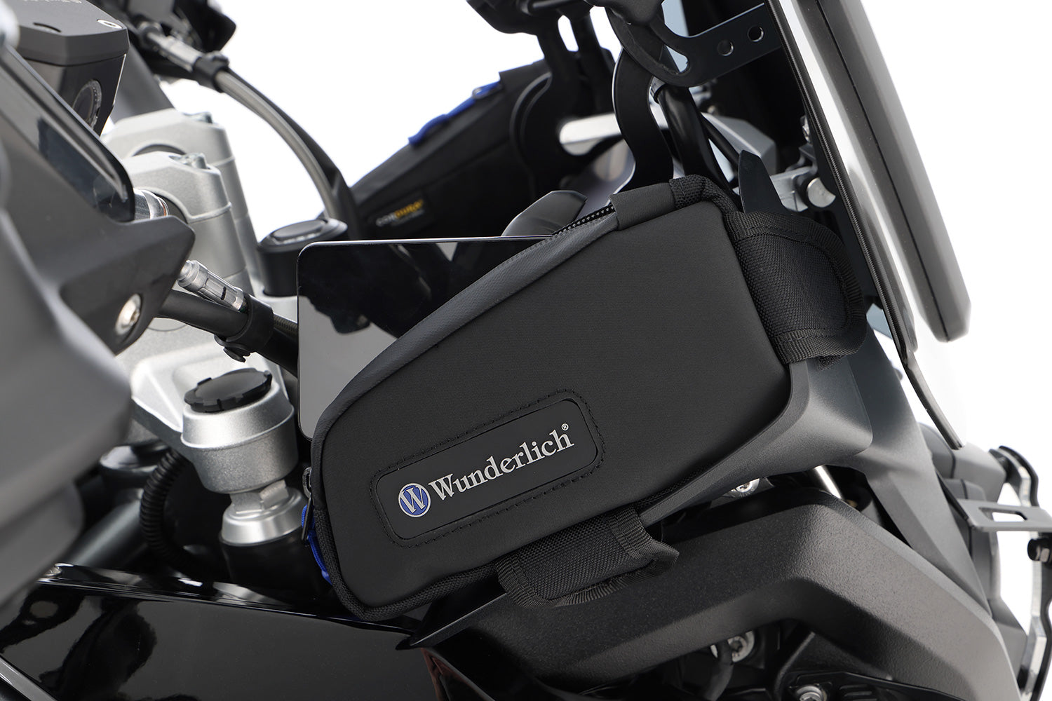 Two functional, cleverly arranged bags - designed specifically to fit the wind deflectors 