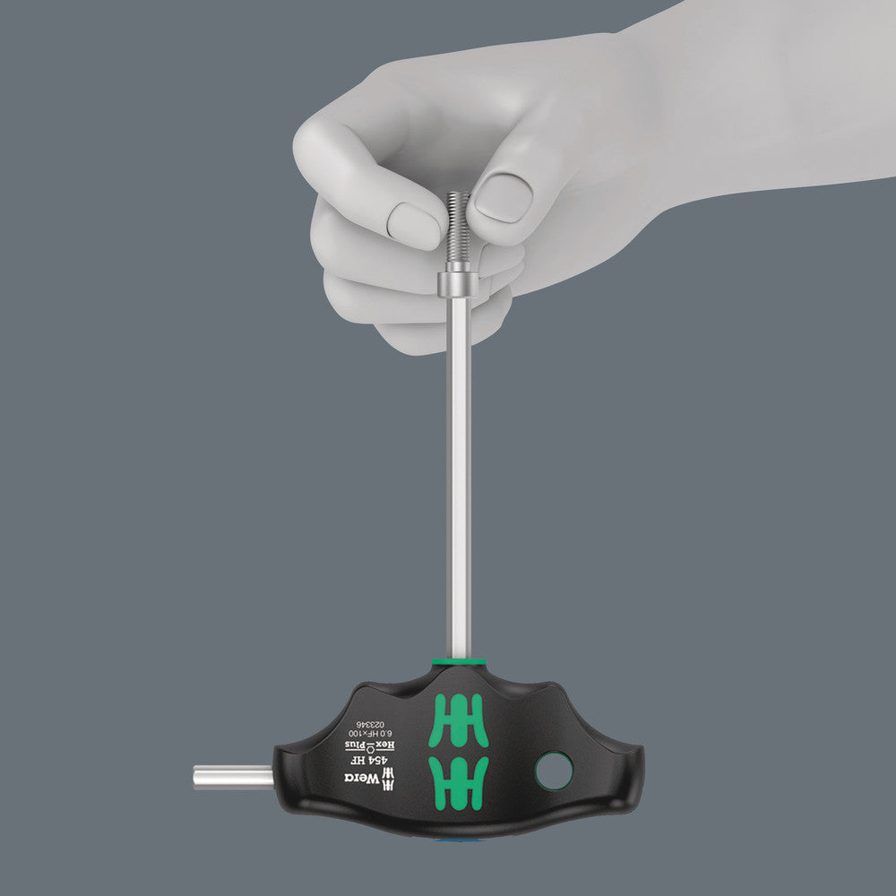 Wera Tools - 454 HF T-handle hexagon screwdriver Hex-Plus with holding function, imperial