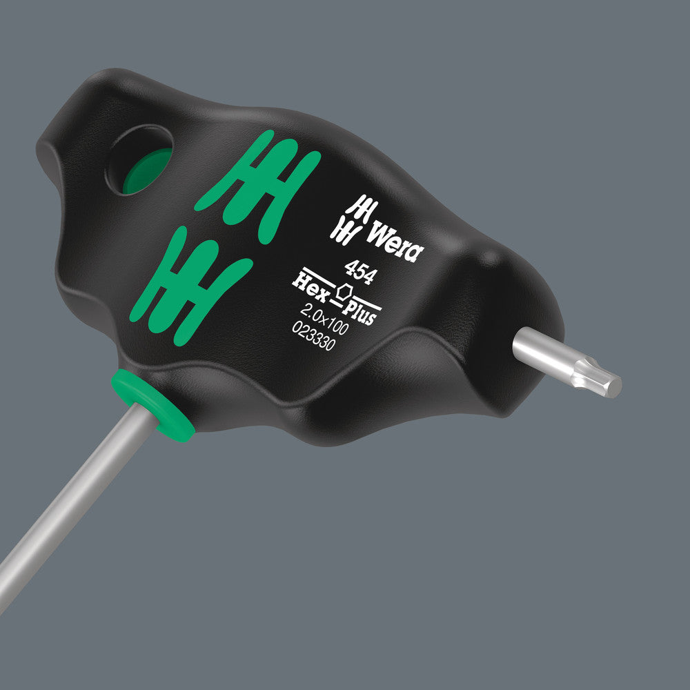Wera Tools - 454/10 HF Set Imperial 2 Screwdriver set T-handle Hex-Plus screwdrivers with holding function, imperial