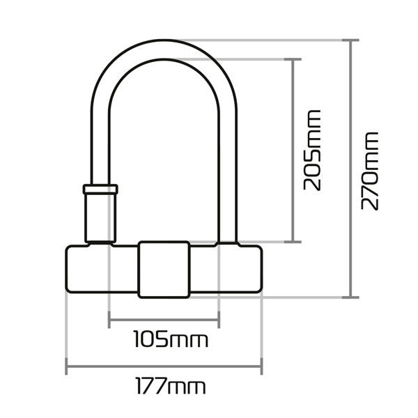 OxfordProducts-U-LOCK MAGNUM W/BRACKET 170X285MM LK223 5030009149337