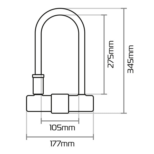 OxfordProducts-U-LOCK MAGNUM W/BRACKET 170X315MM LK224 5030009149344