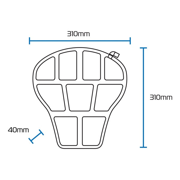 OxfordProducts-CUSHION SEAT AIR STREET/SPORT BK OXFORD OX882 5030009429033