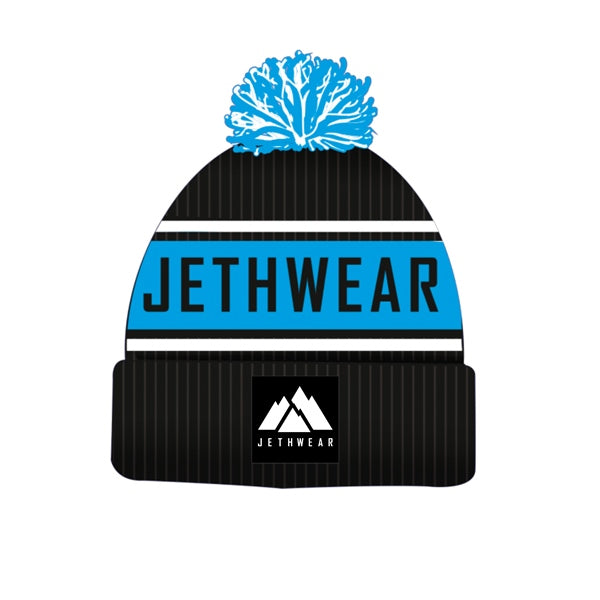 Jethwear-BEANIE POMPOM BK/BL J2545-085 7340107566591