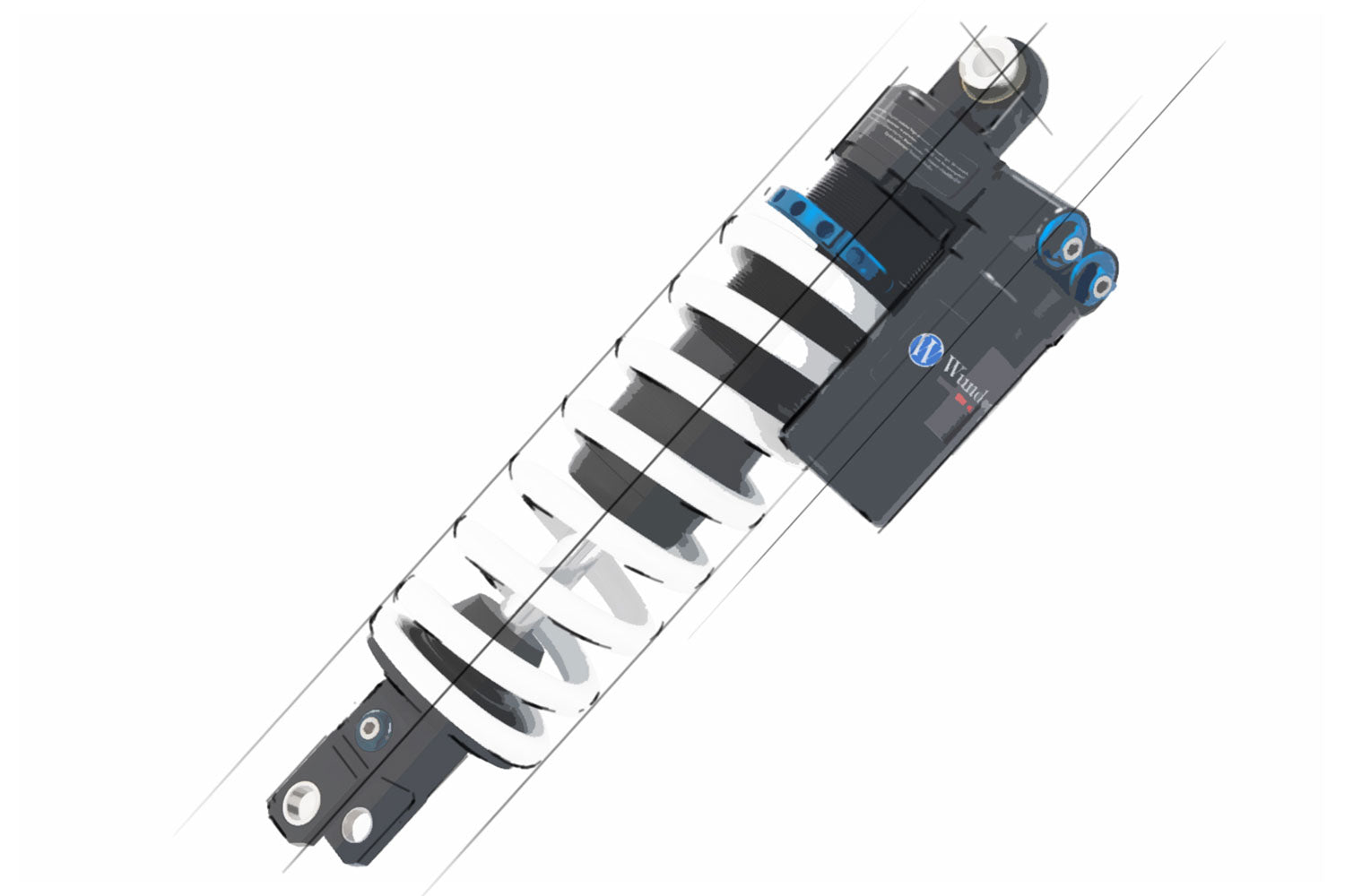 Wunderlich Suspension Shock absorber S4 PRO + HPA-57460-315