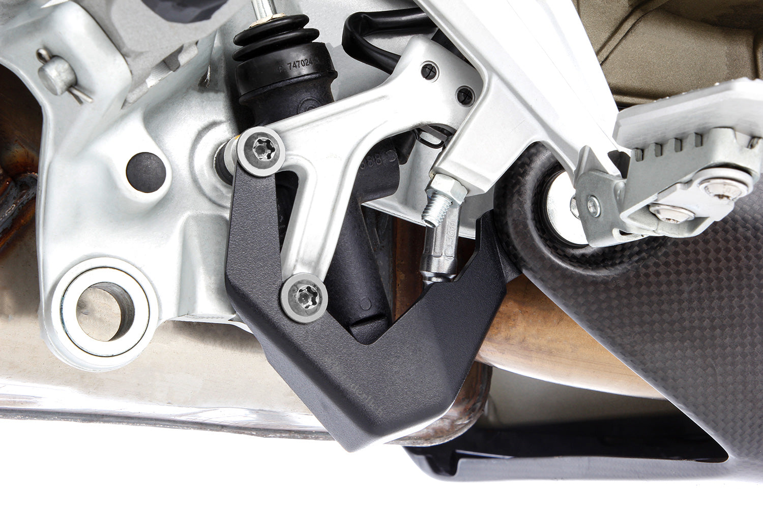 Rugged all-around protection for the expensive and exposed rear brake pump