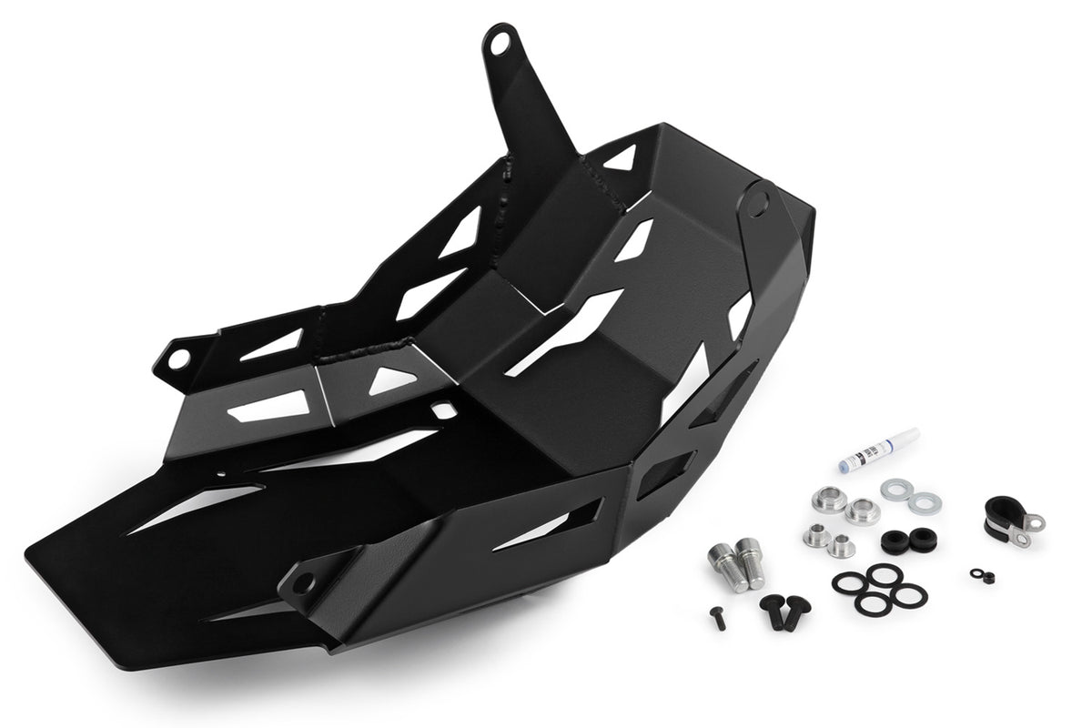 Black, stylishly designed, high-quality engine guard