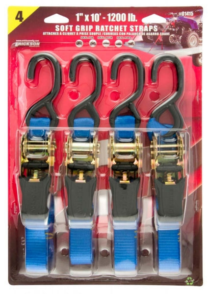 Erickson - Ratchet Tie-Down Straps 1"x10'