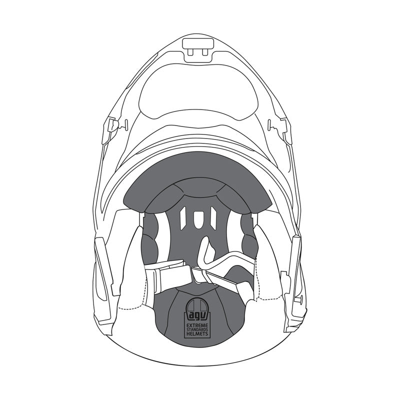 AGV - Double Face Crown Pad for Sportmodular Helmet
