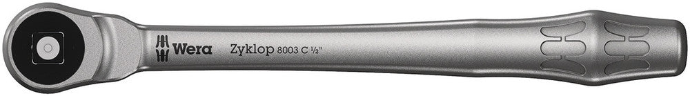 Wera Tools - 8003 C Zyklop Metal Ratchet with push-through square and 1/2" drive
