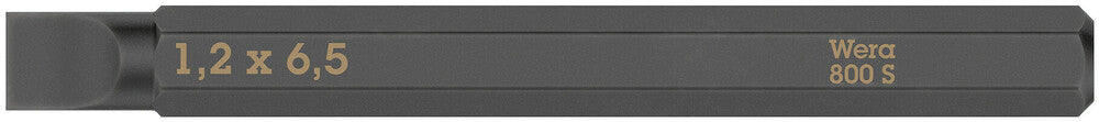 Wera Tools - 800 S Slotted bits for impact screwdrivers