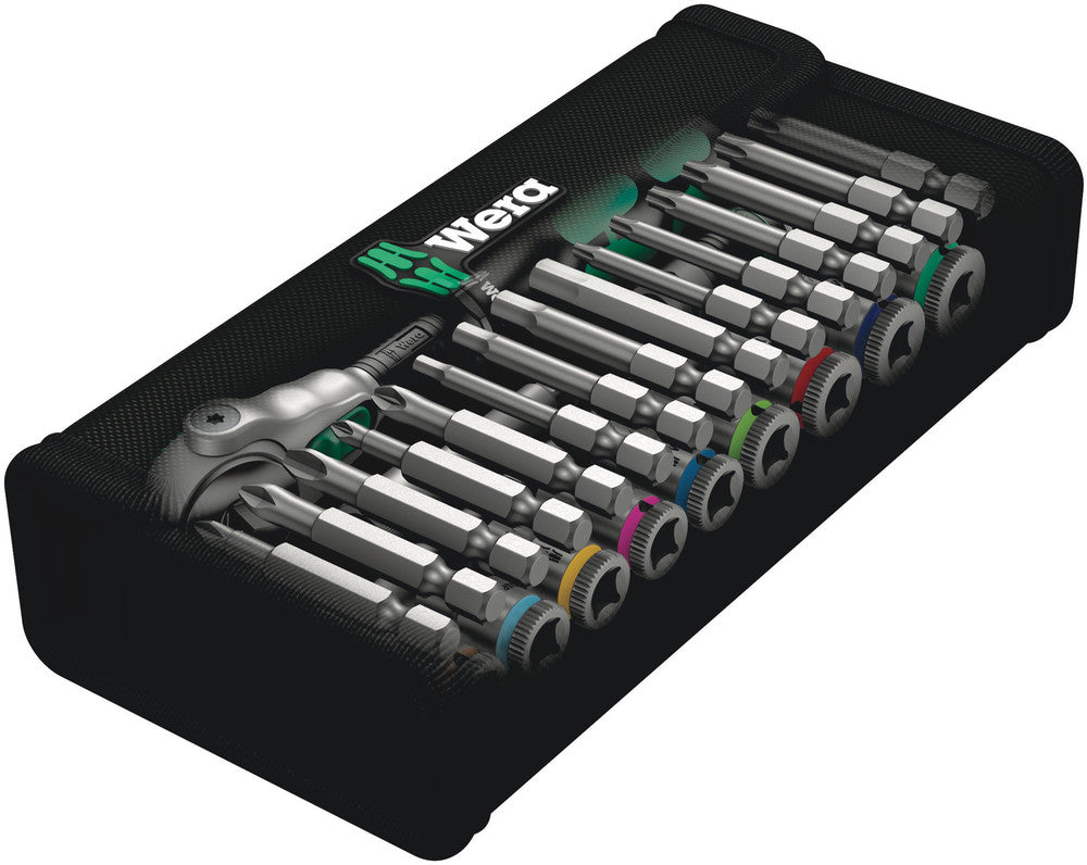 Wera Tools - 8100 SA 9 Zyklop Speed Ratchet Set, 1/4" drive, imperial