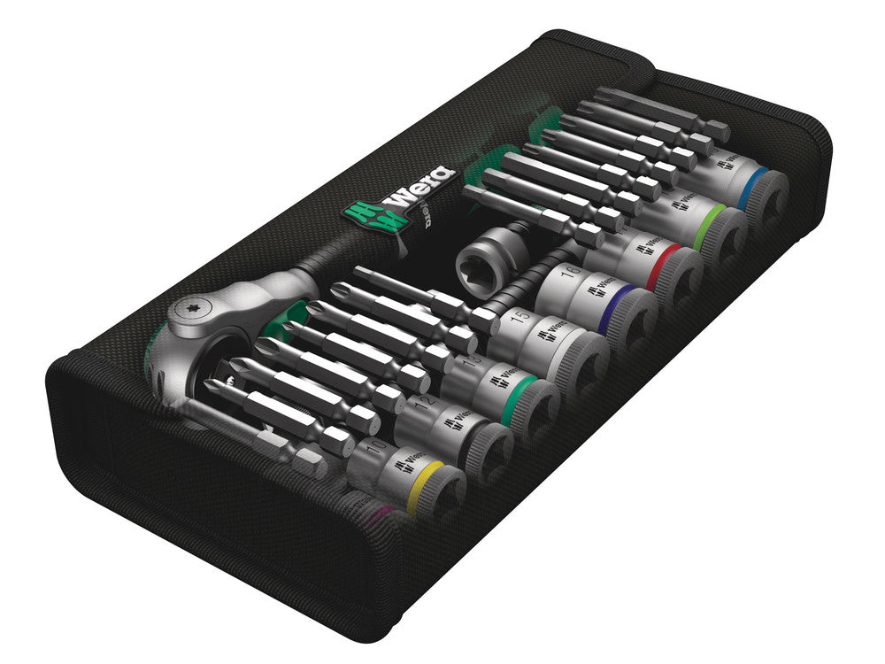 Wera Tools - 8100 SB 6 Zyklop Speed Ratchet Set, 3/8" Drive, Metric