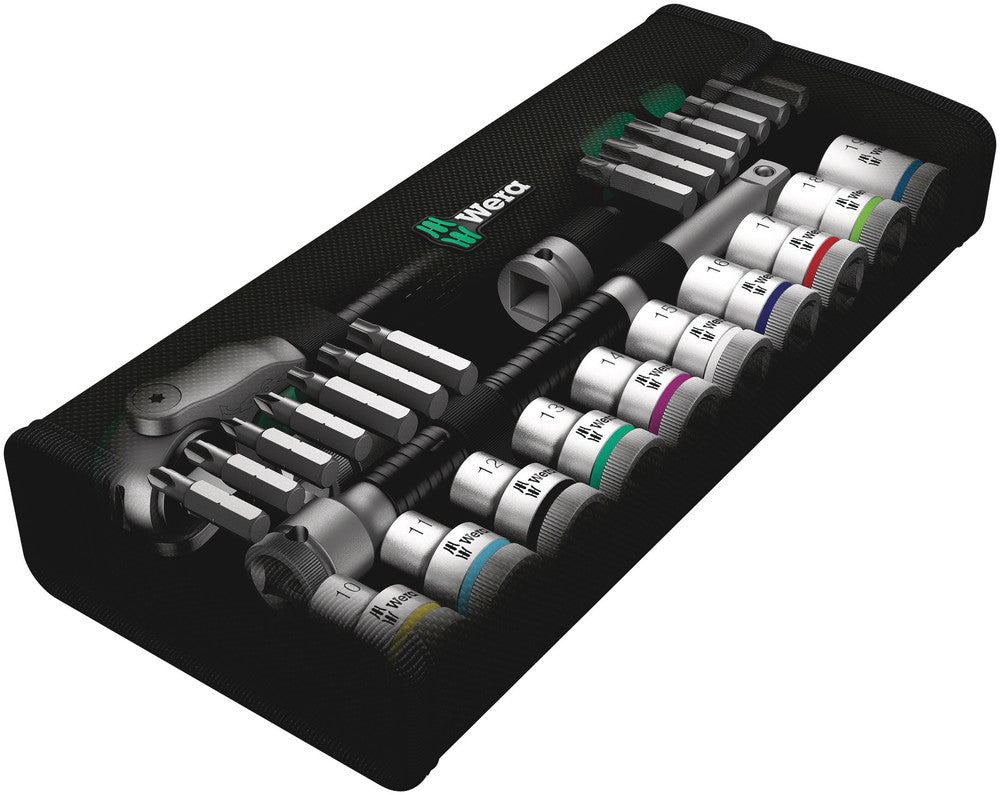Wera Tools - 8100 SC 6 Zyklop Speed Ratchet Set, 1/2" drive, metric
