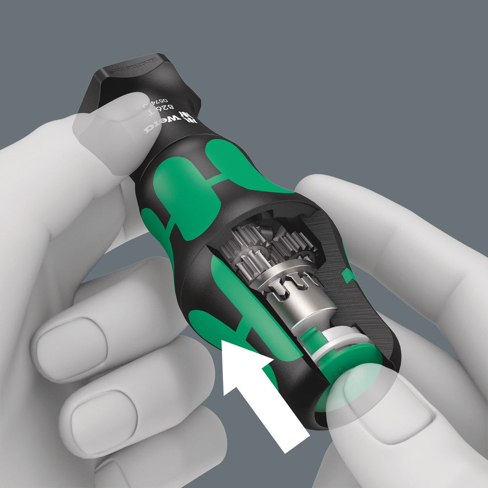 Wera Tools - 826 T Kraftform Turbo bit-holding screwdriver handle with Rapidaptor quick-release chuck