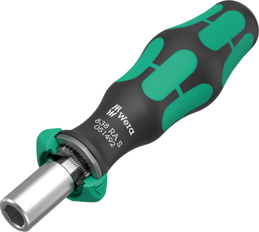 Wera Tools - 838 RA S Bitholding screwdriver with ratchet functionality, 1/4"