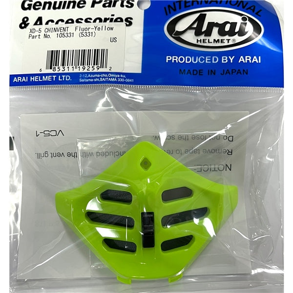 Arai-CHIN VENT XD-5 FLUOR YE ARAI 10-5331 685311192592