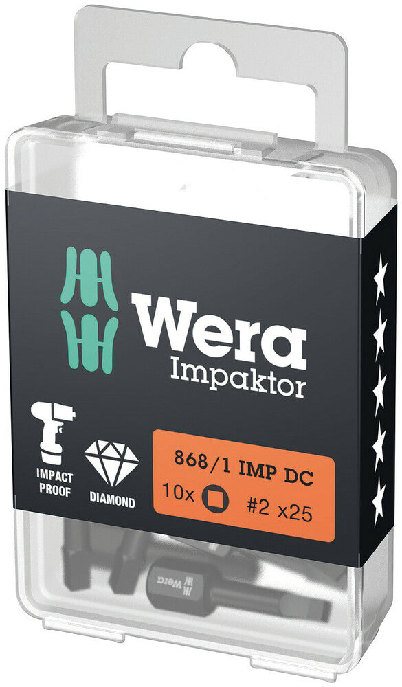 Wera Tools - 868/1 IMP DC DIY Impaktor square head socket bits
