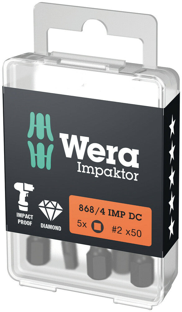 Wera Tools - 868/4 IMP DC DIY Impaktor square head socket bits