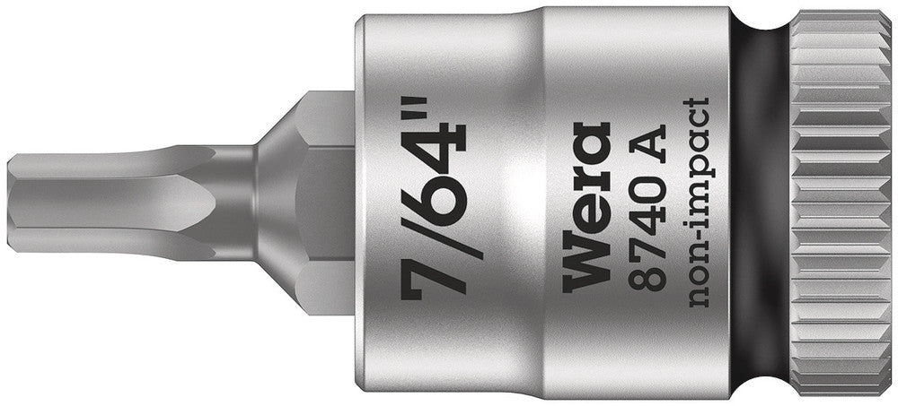 Wera Tools - 8740 A Zyklop bit socket, 1/4" drive