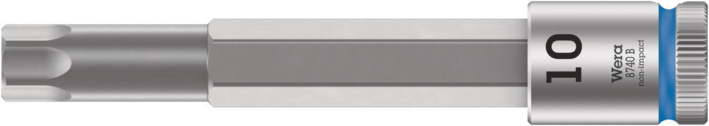 Wera Tools - 8740 B Zyklop Bit socket with 3/8" drive, with extra slim profile area