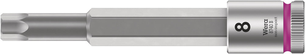 Wera Tools - 8740 B Zyklop Bit socket with 3/8" drive, with extra slim profile area