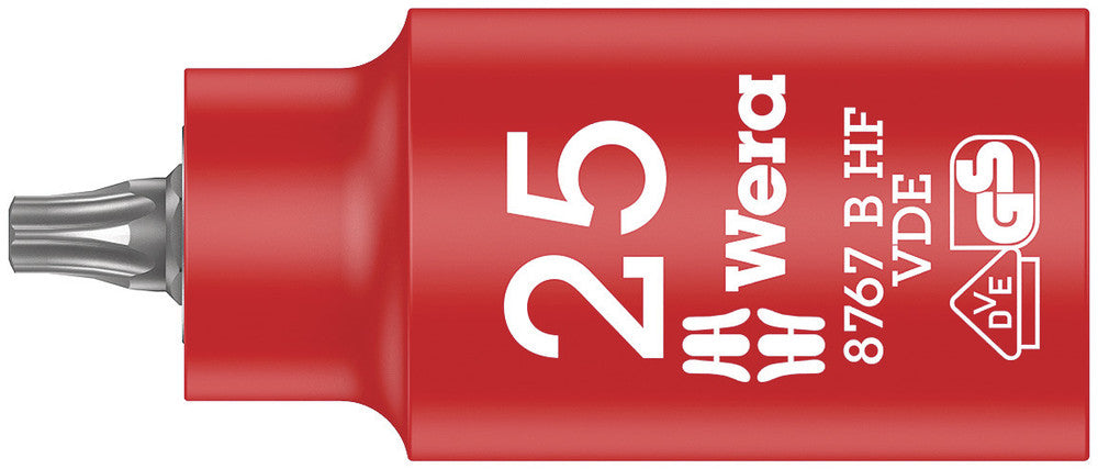 Wera Tools - 8767 B VDE HF TORX® Zyklop Bit Socket, Insulated, with Holding Function, 3/8" Drive