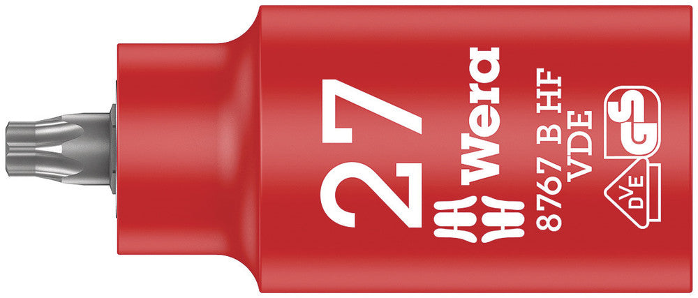 Wera Tools - 8767 B VDE HF TORX® Zyklop bit socket, insulated, with holding function, 3/8" drive