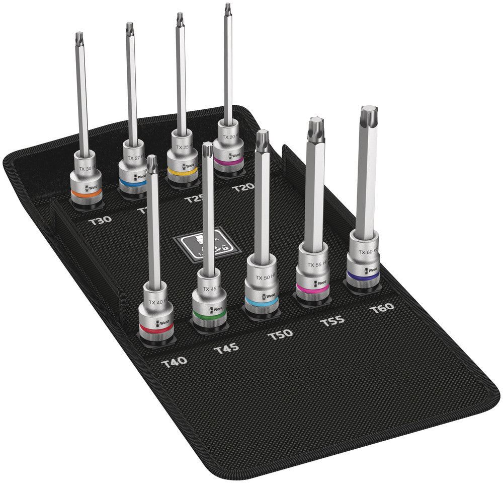 Wera Tools - 8767 C TORX® HF 3 Zyklop bit socket set with 1/2" drive, with holding function