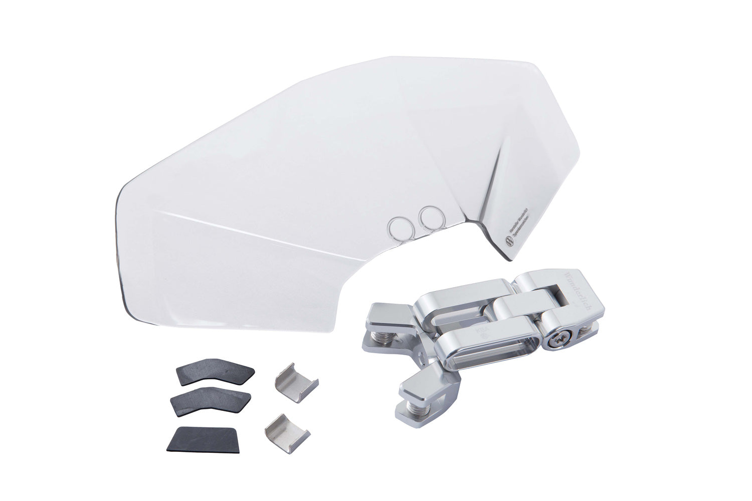Wunderlich windshield extension Vario-ERGO 3D+ transparent, perfect wind protection thanks to the clever add-on spoiler