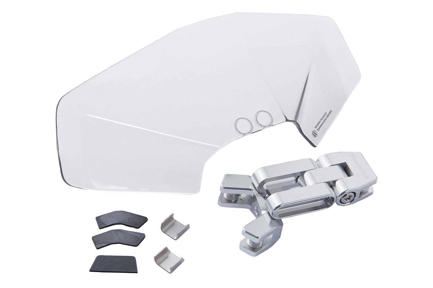 Wunderlich windshield extension Vario-ERGO 3D+ transparent, perfect wind protection thanks to the clever add-on spoiler