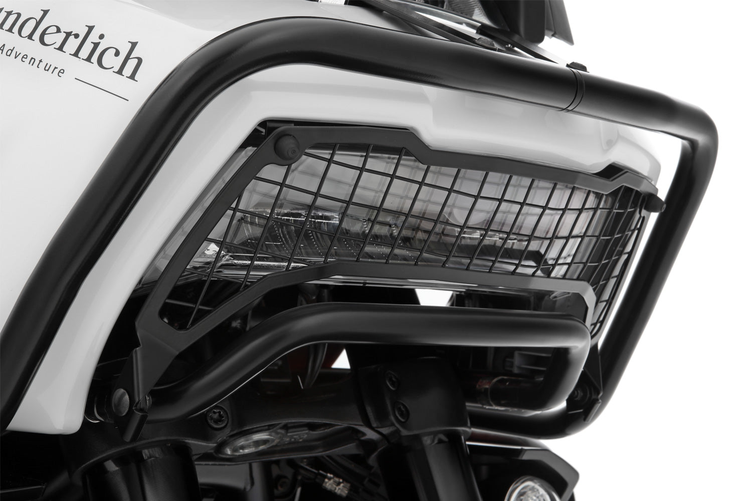 Wunderlich headlight protection grill, foldable, for the Harley-Davidson Pan America 1250 reliably protects the original headlight from...