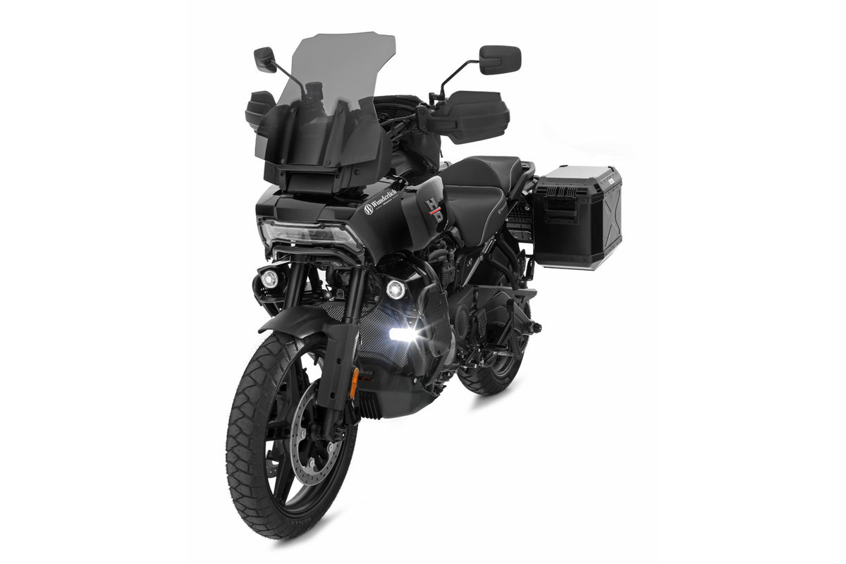Wunderlich headlight protection grill for the Harley-Davidson Pan America 1250 reliably protects the original headlight from expensive...