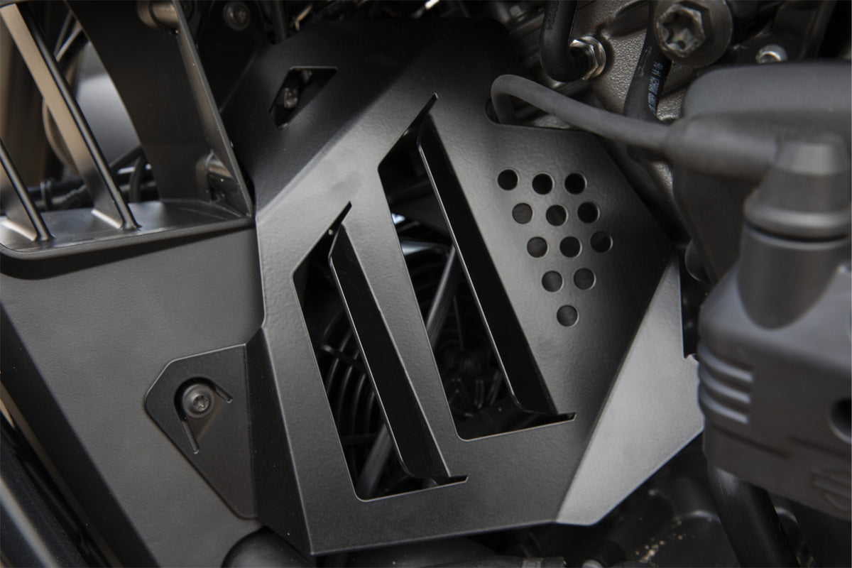 Enhances the bike's visually and directs the hot air dissipated by the fan to the outside through its attached openings.