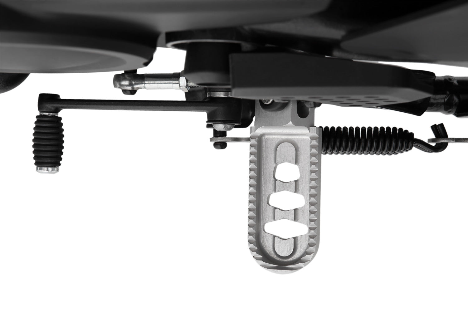 Lowering by 22 mm compared to the position of the original footrests