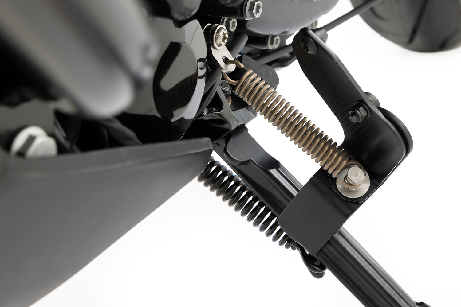 The side stand support for the Harley-Davidson Pan America from Wunderlich Adventure