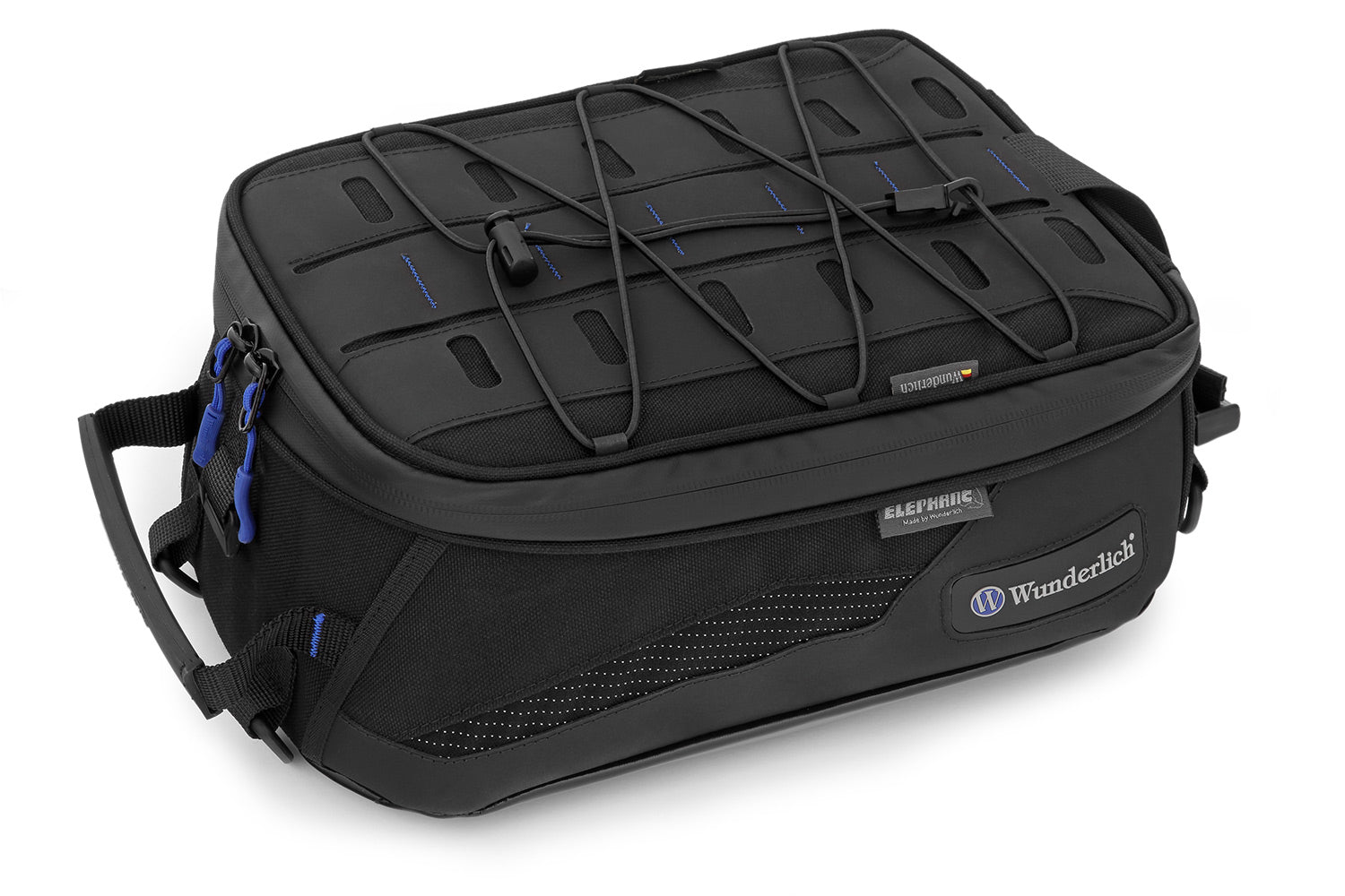 High quality, compact tank bag - New, streamlined, functional design, recognisable by the subtle blue applications